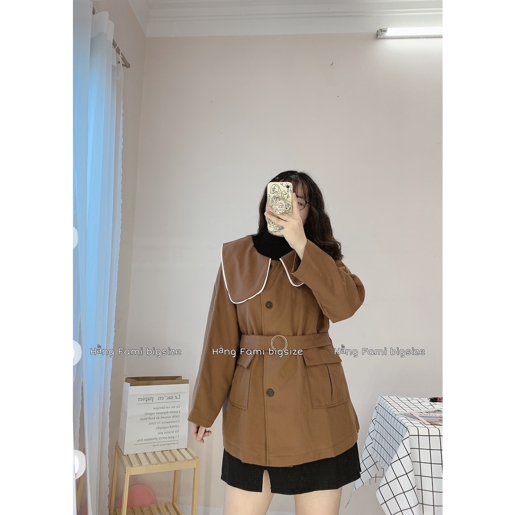Áo khoác bản cổ to bigsize (A339)(Hằng Fami bigsize)