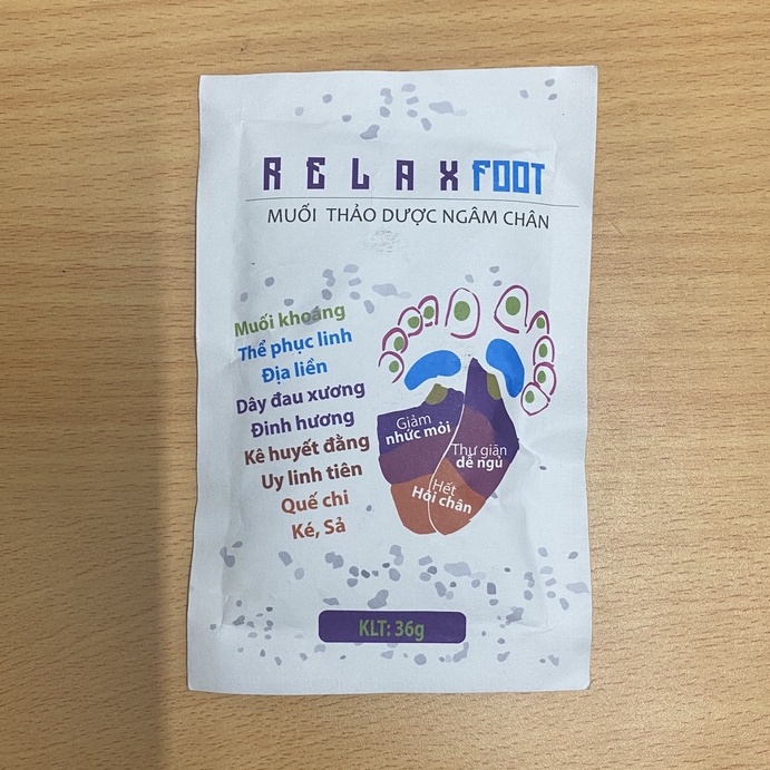 Muối Ngâm Chân Thảo Dược Relax Foot Giúp Lưu Thông Khí Huyết, Giảm Đau Xương Khớp 10g