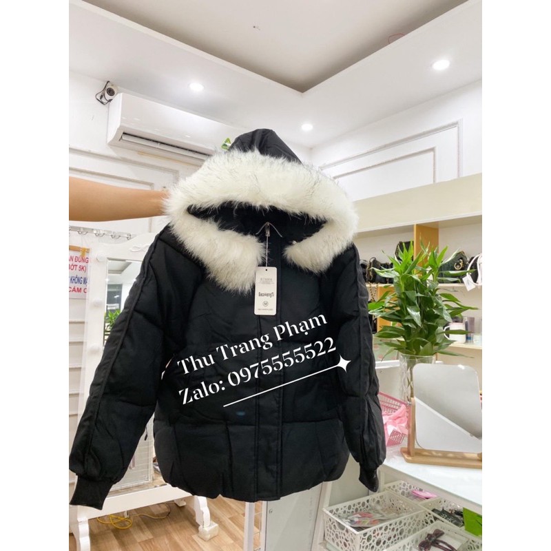 Áo phao béo ngắn tay gân mũ lông hàng QCCC (hàng có sẵn )-béo ngắn tay gân | BigBuy360 - bigbuy360.vn