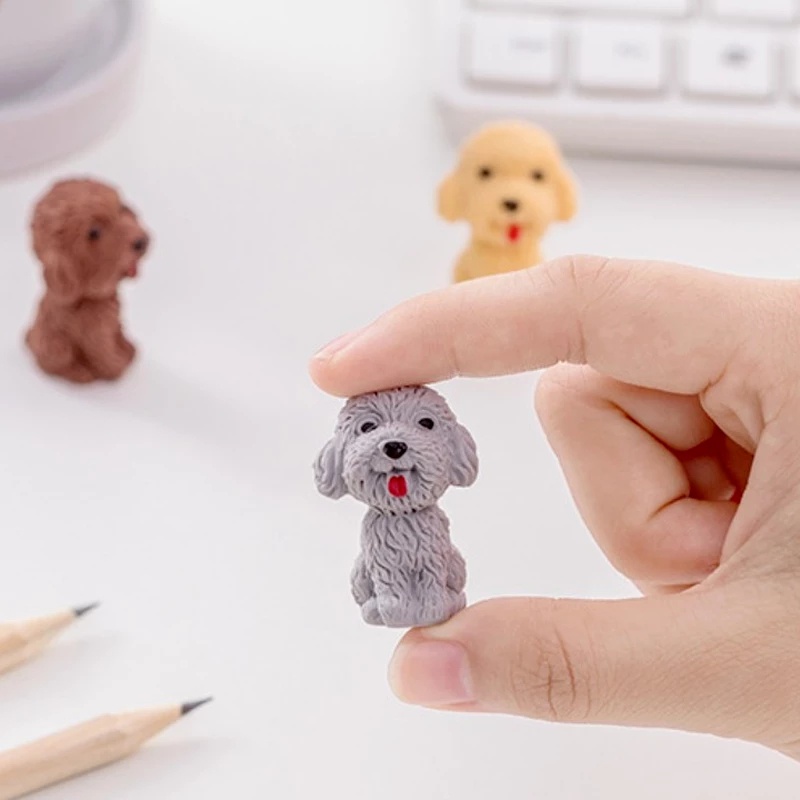 1 Cục Tẩy Bằng Cao Su Mềm Hình Chú Chó Teddy Đáng Yêu Cho Học Sinh/Văn Phòng