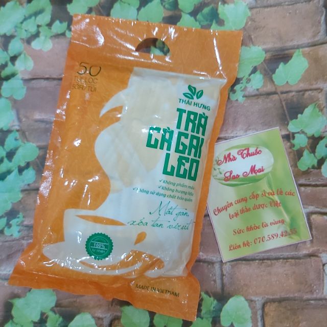 Combo 3 bịch trà cà gai leo Thái Hưng giải độc gan, hạ men gan, nóng trong, mụn nhọt
