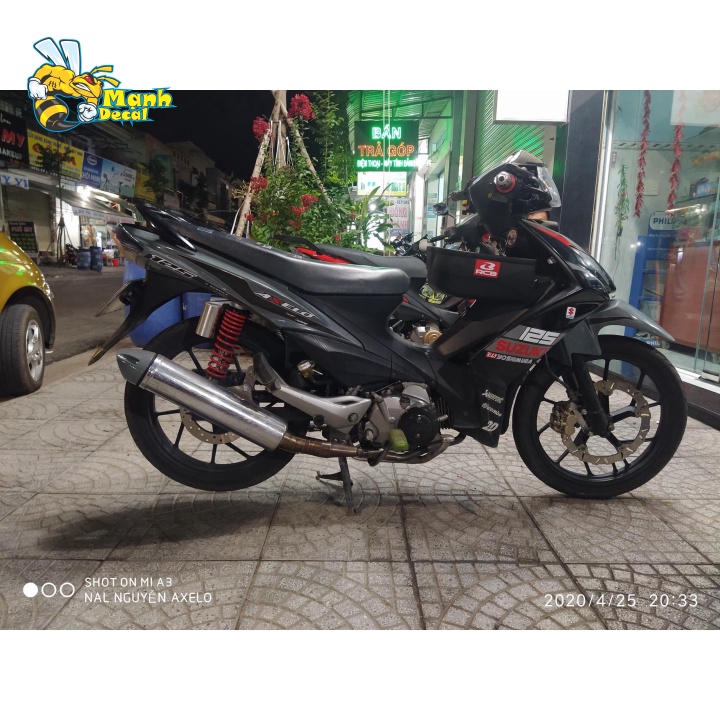 Ten rời xe axelo xám đen
