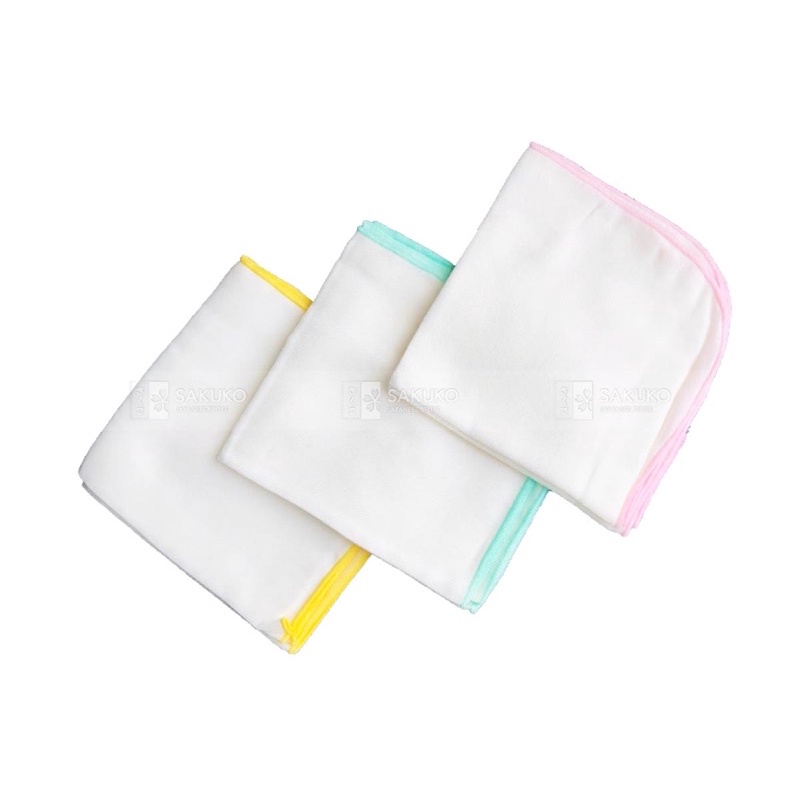 Khăn Xô Cao Cấp, Khăn Sữa Cotton Sakura Cho Bé Sơ Sinh 30x30cm Nội Địa Nhật Bản 10 Chiếc - SAKUKO