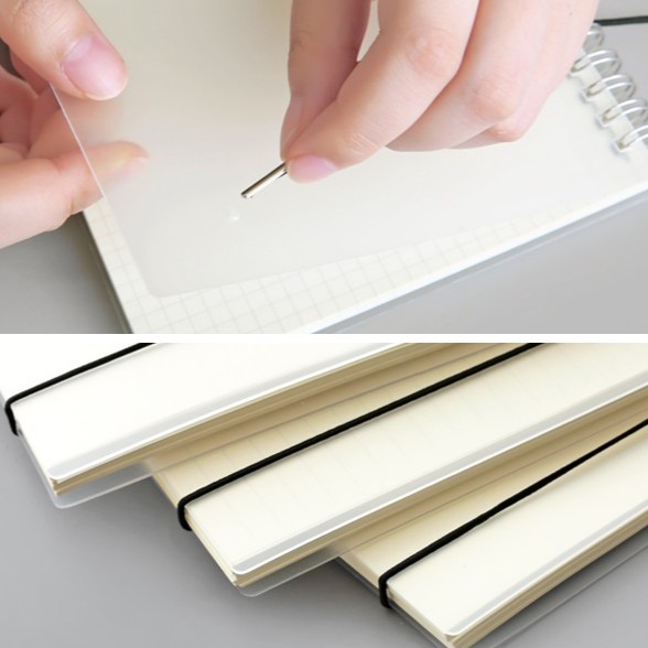 Sổ lò xo bìa trong - Sổ tay ruột Dot/Grid/Line/Plank-Sổ ghi chép A6/A5/B5-Làm bullet journal