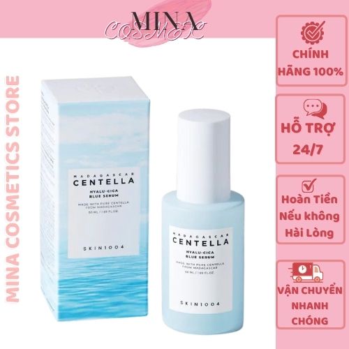 Serum skin1004 [Cam kết hàng A.uth] Serum rau má Skin1004 Madagascar Centella Hyalu- cia Blue Hàn Quốc 50ml