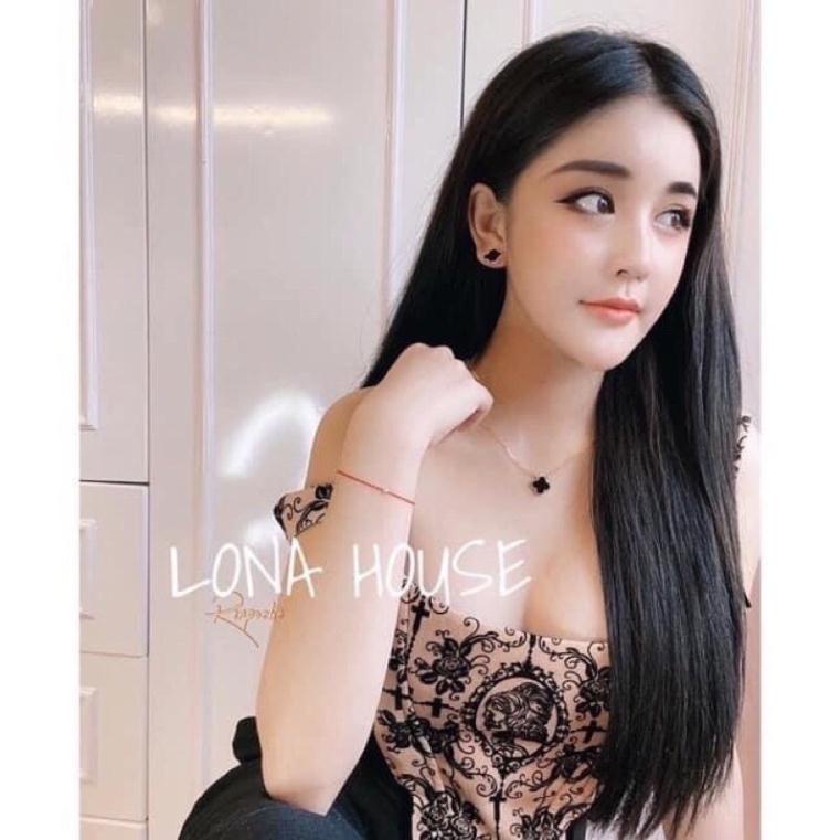 Dây chuyền cỏ 4 lá ti tan cao cấp vòng cổ 4 lá nữ Phụ kiện trang sức Hari korea accessories