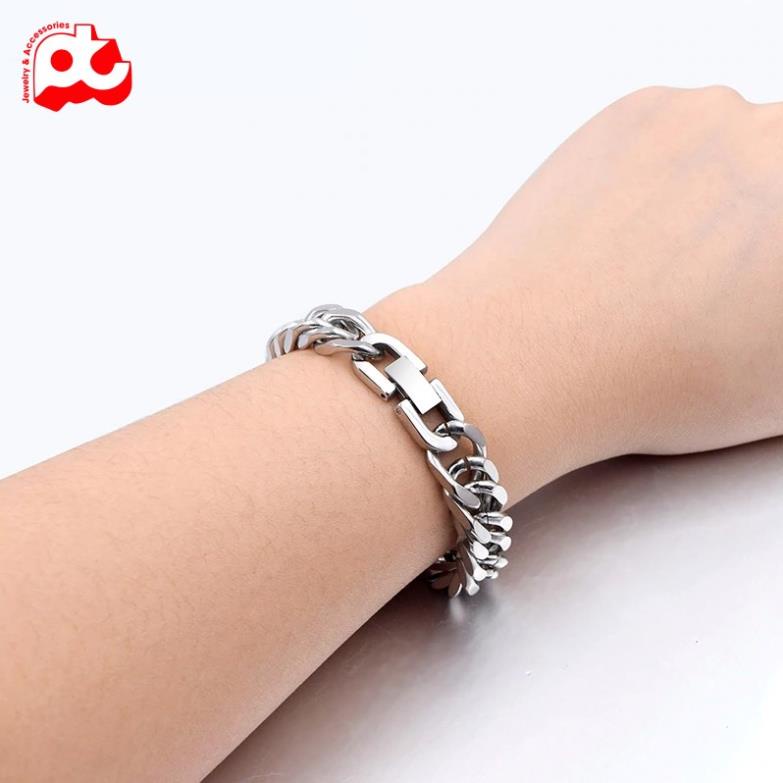 Lắc tay nam kiểu lặc đôi titan cao cấp rẻ đẹp khóa bộ cao cấp thép không gỉ PT JEWELRY cỡ 10mm màu trắng PTLTNA15