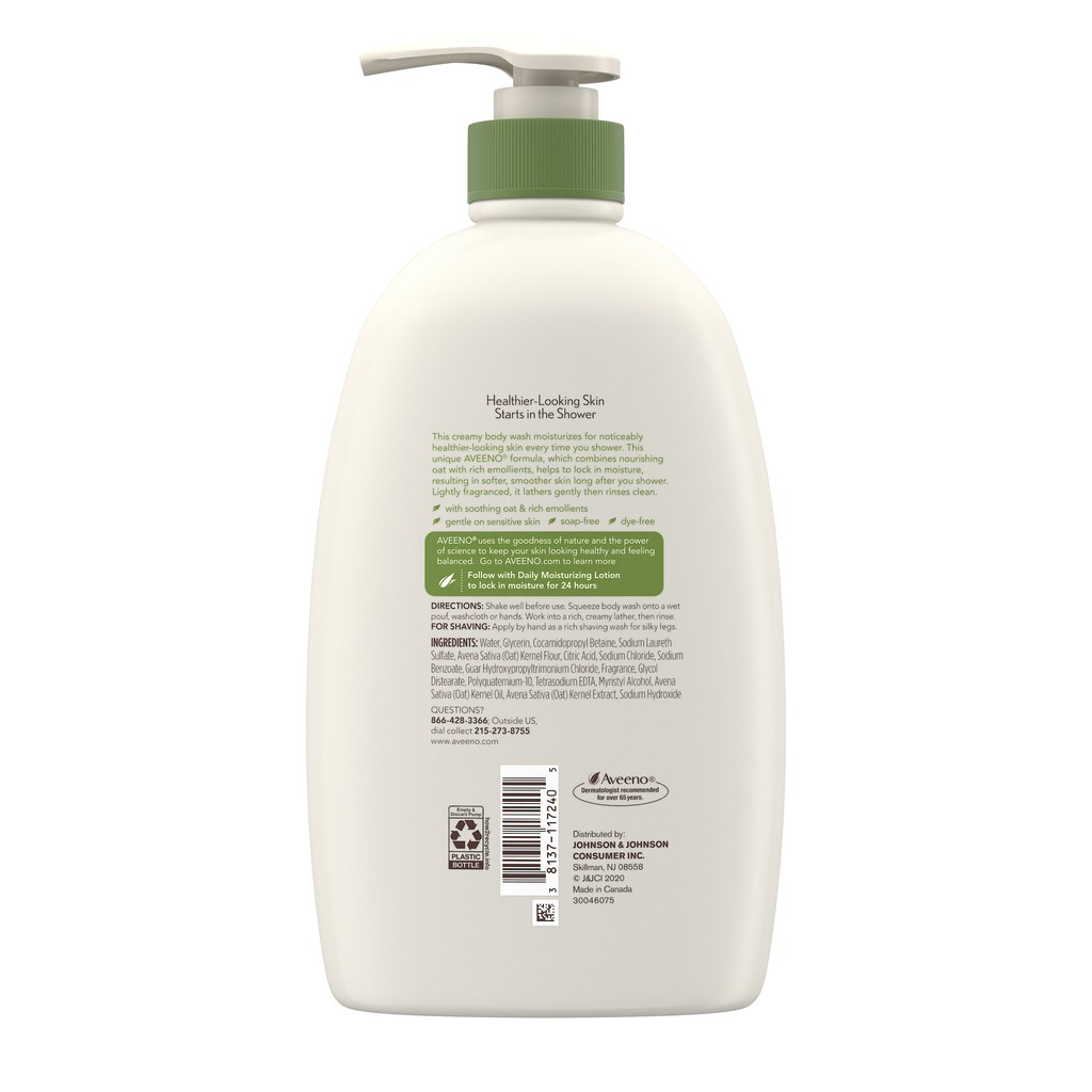 Sữa tắm dưỡng ẩm AVEENO WITH SOOTHING OAT