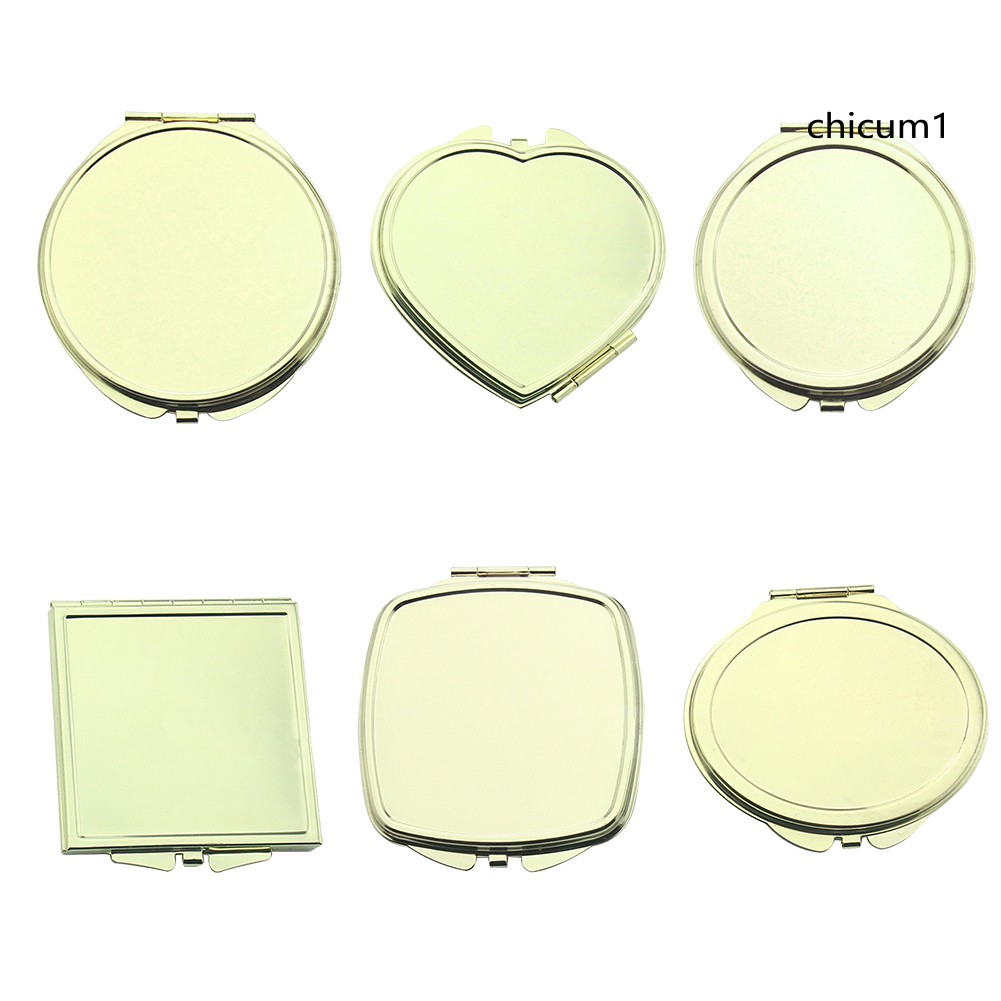 [Hàng mới về] Gương Trang Điểm Cầm Tay Thiết Kế Hình Đầu Mèo / Tròn / Trái Tim / Tròn Có Thể Gấp Gọn