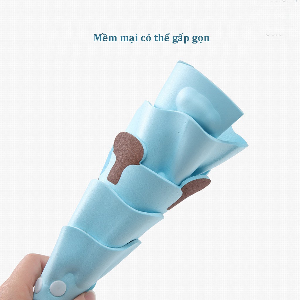 Mũ gội đầu chắn nước bảo vệ tai, mắt cho bé 0 - 6 tuổi, có thể điều chỉnh vòng đầu có bịt tai
