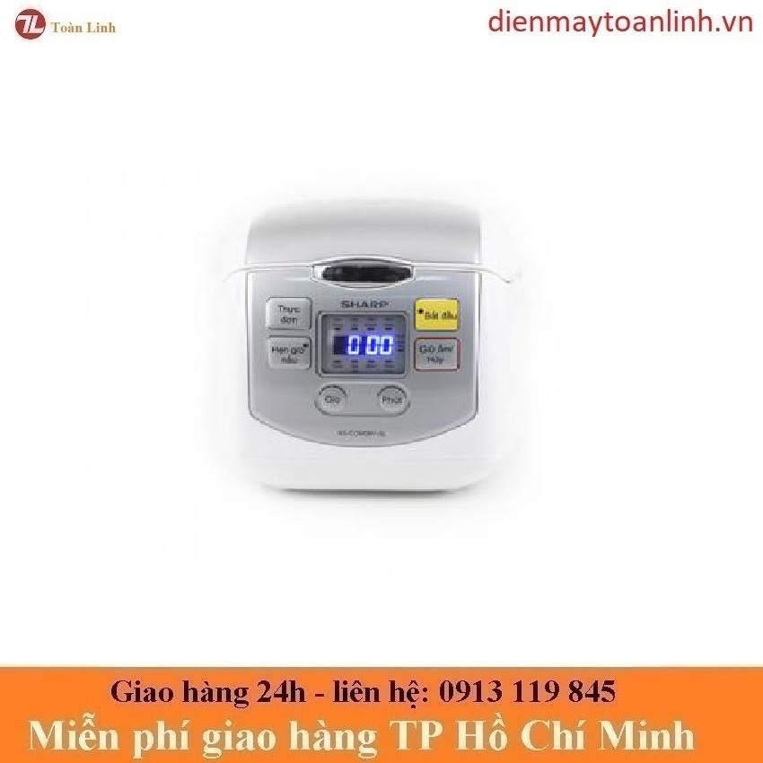 Nồi cơm Sharp KS-COM08V-SL điện tử 0.8 lít - Chính hãng