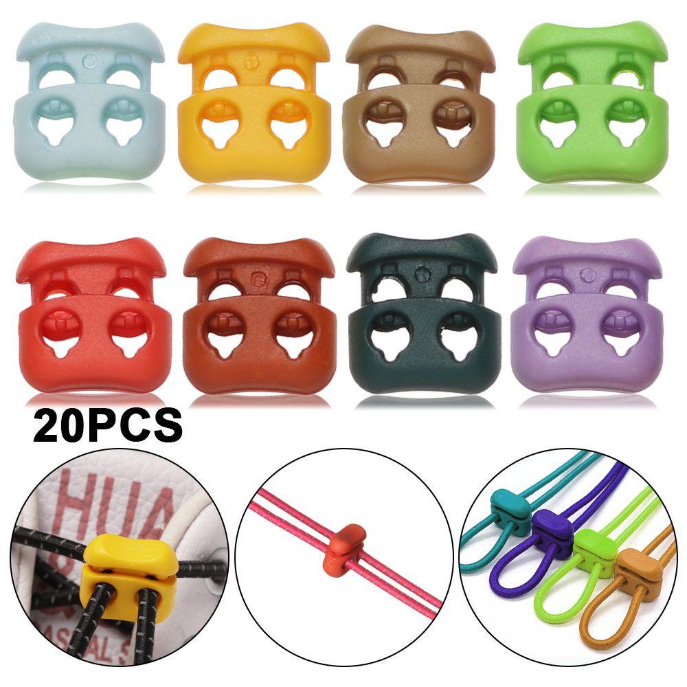 Set 20 Nút Chặn Dây Giày Nhiều Màu 16 * 16mm