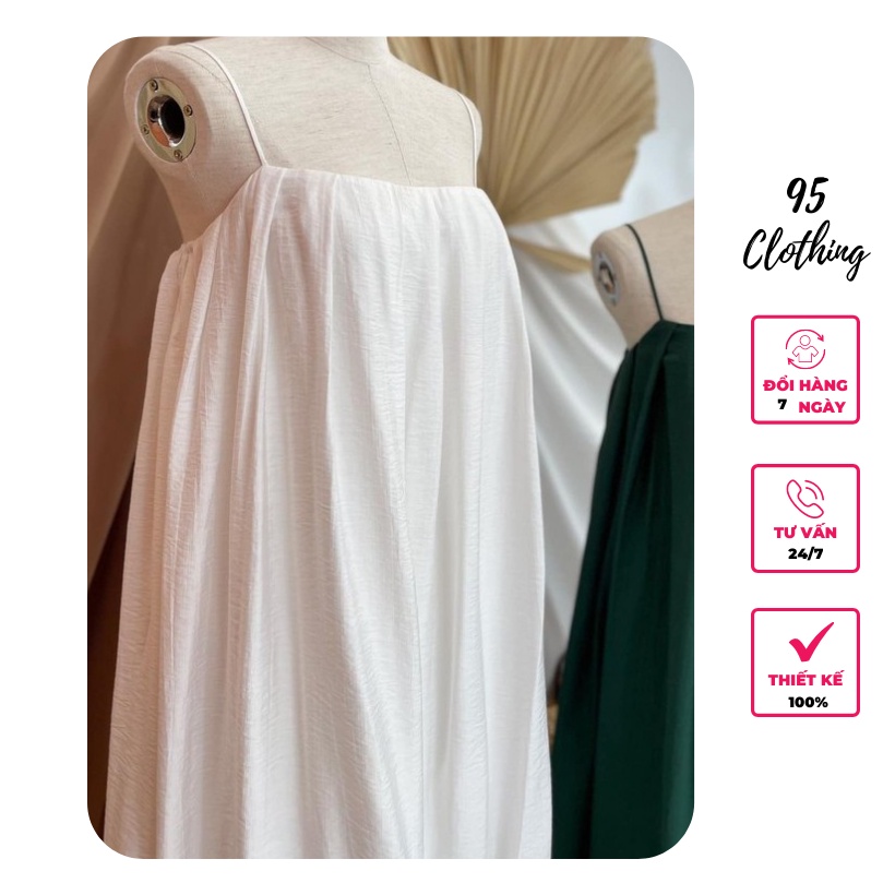 [HÀNG LOẠI 1] Đầm lụa 2 dây form suông rộng oversize có thể mặc như đầm bầu | BigBuy360 - bigbuy360.vn