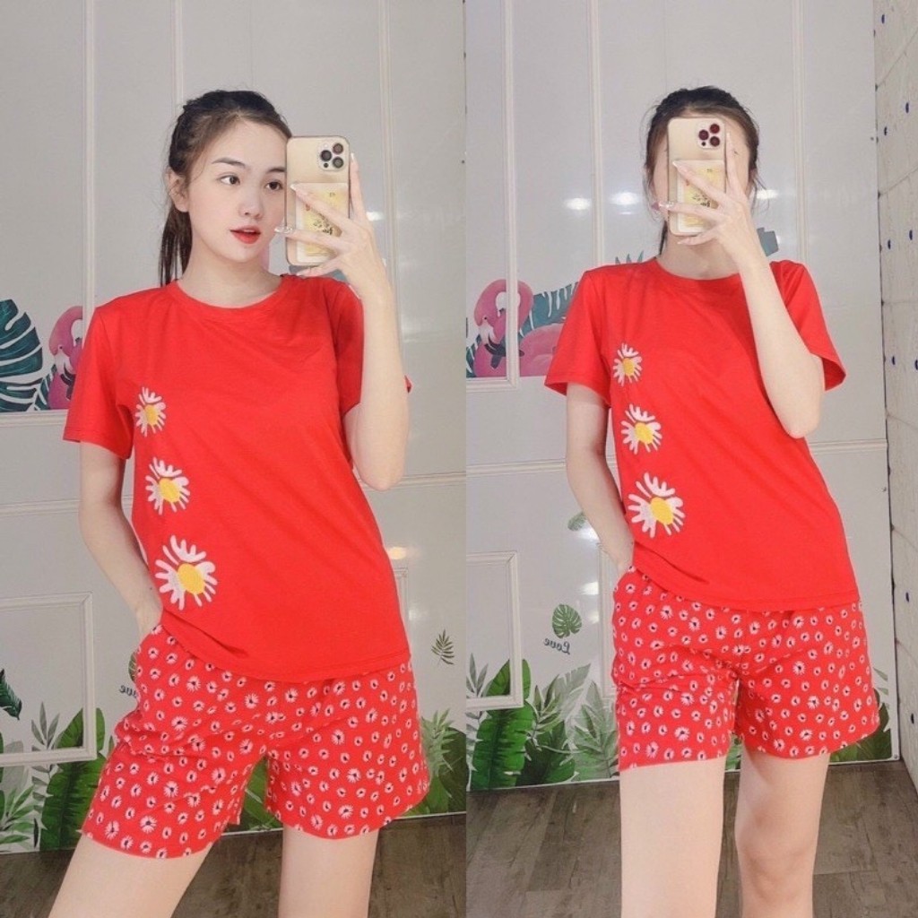 Đồ bigsize nữ ESHOP mặc nhà thể thao dễ thương quần đùi thun cotton đẹp mùa hè ngủ đi chơi ngủ cute trung niên BD07