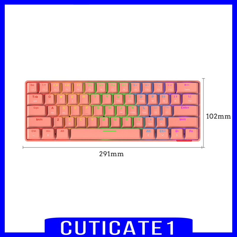 Bàn Phím Cơ Không Dây Bluetooth Rgb 1 Với 61 Phím Loại C Cho Laptop / Pc