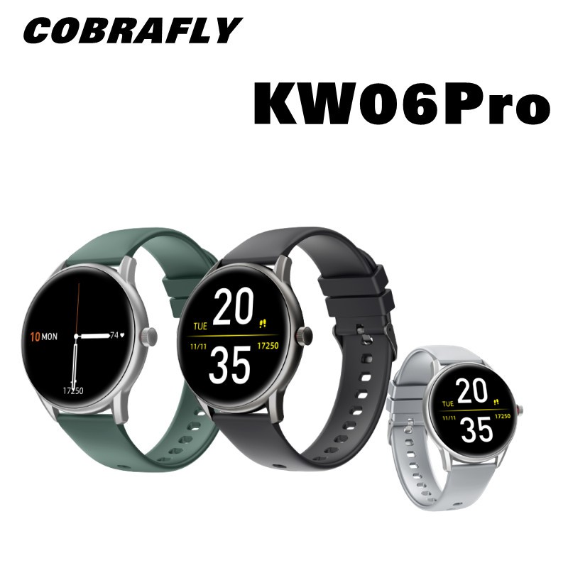 Đồng Hồ Thông Minh Kw06Pro  COBRAFLY 1.28 Inch Chống Thấm Nước Ip68 Theo Dõi Sức Khỏe Kèm Phụ Kiện