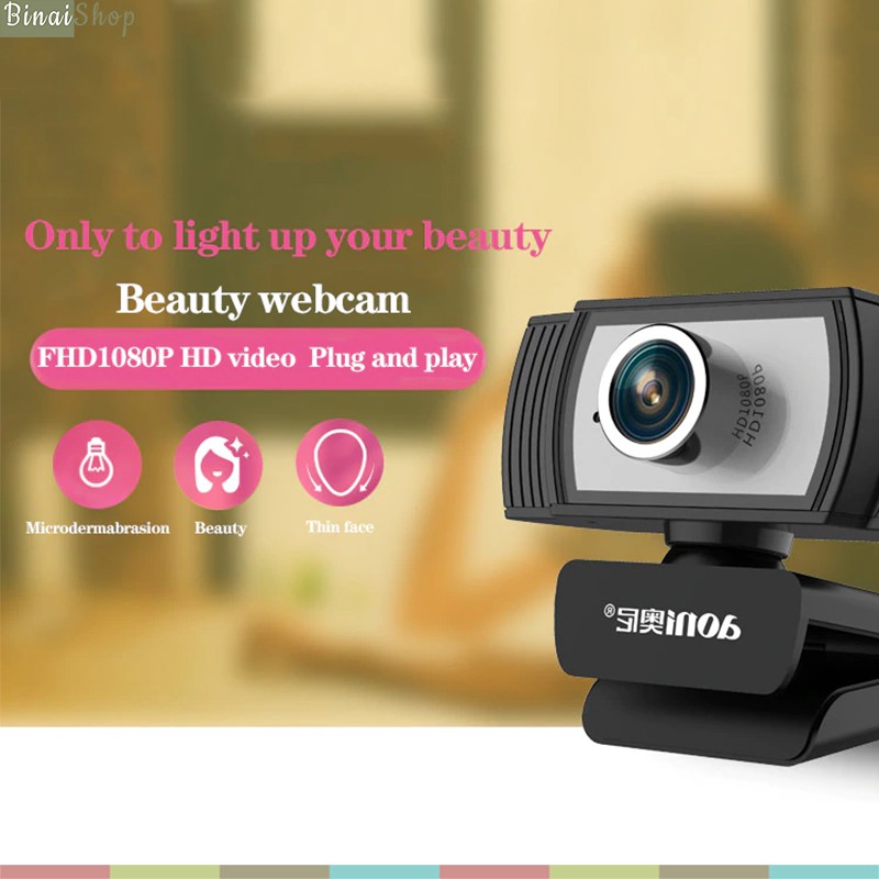 Aoni C33 - Webcam Livestream Siêu Nét, Họp Trực Tuyến, Học Online, Lấy Nét Chủ Động, Góc Quay 80 Độ | BigBuy360 - bigbuy360.vn