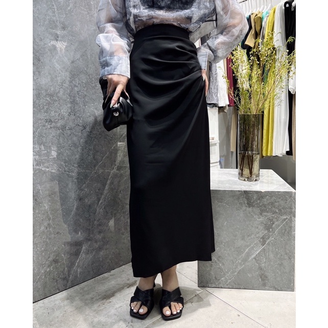 Z3690 chân váy nhún xẻ hông
