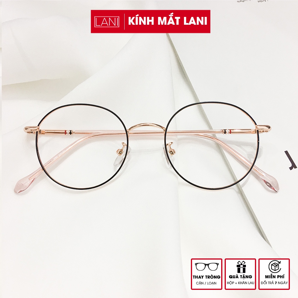 Gọng Kính Cận Kim Loại Tròn cho mặt Nhỏ màu sắc nhẹ nhàng Lani 29120