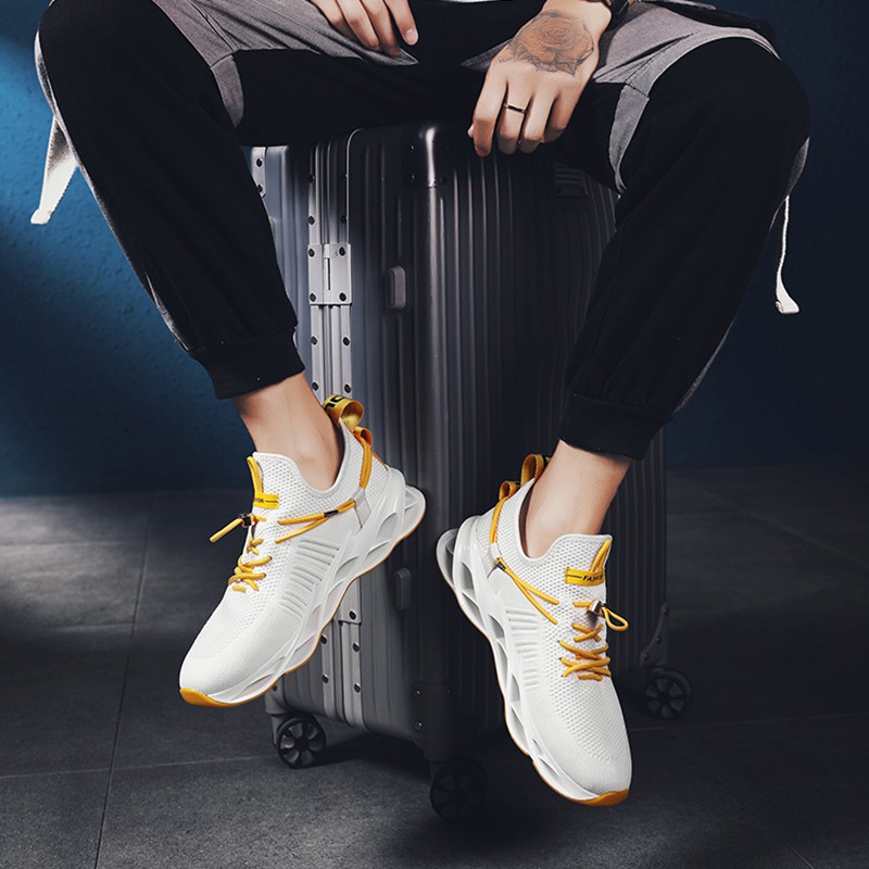 Giày Sneaker Nam thể thao màu trắng cổ cao cho học sinh phong cách Hàn Quốc TAKUTA mã A85V