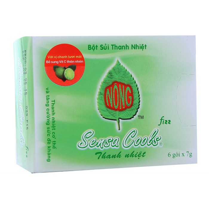 Bột sủi thanh nhiệt Sensa Cools gói 7g (hộp 6 gói)