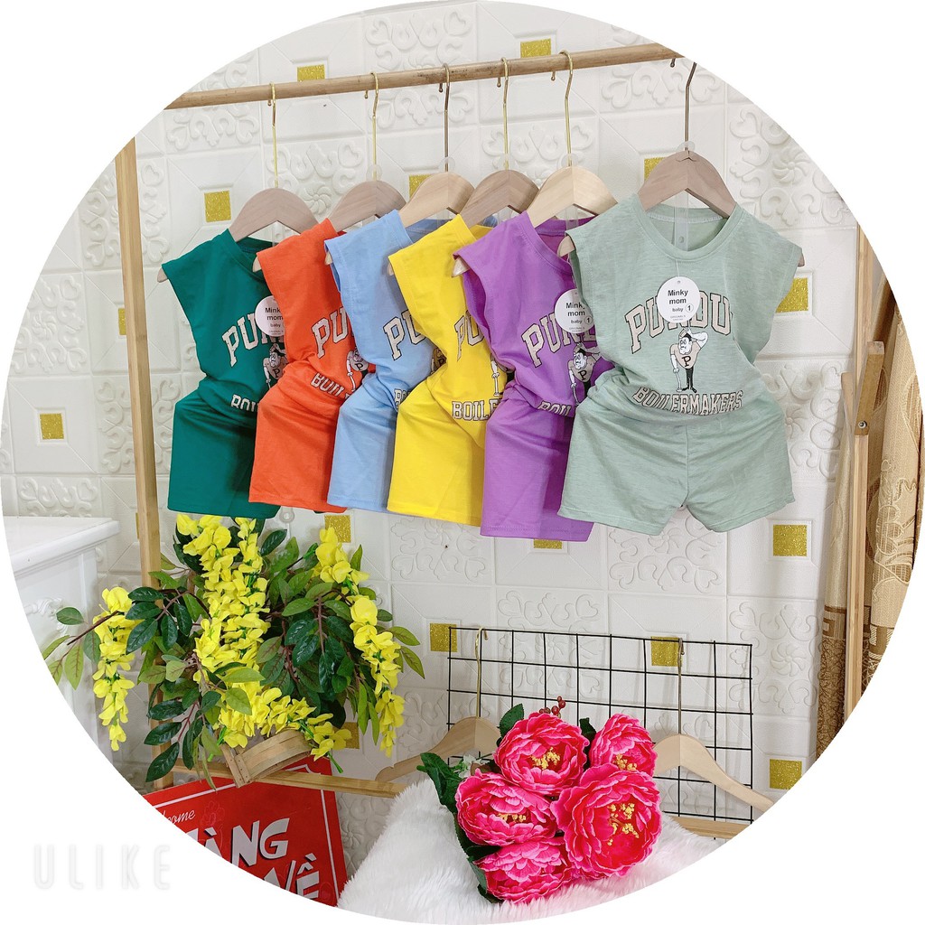 Siêu rẻ Quần Áo Trẻ Em Purdue | Set Bộ Ba Lỗ Chất Cotton Đũi Cho Bé Trai Purdue mát mẻ chất chơi hàng loại 1 đẹp lắm