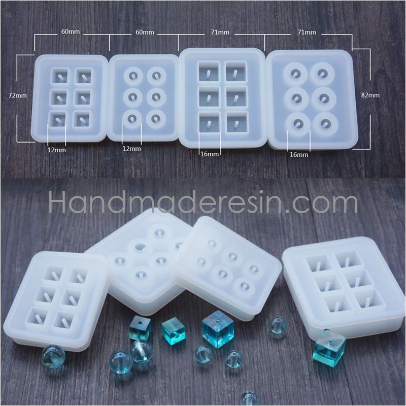 Khuôn Silicon hạt có lỗ Trang sức handmade