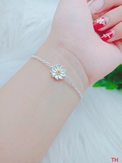 Lắc tay bạc cúc hoạ mi