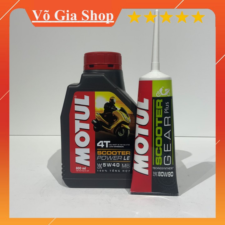 Nhớt Motul Scooter Power LE 5W40 800ml - Nhớt cao cấp FULL TỔNG HỢP cho xe tay ga