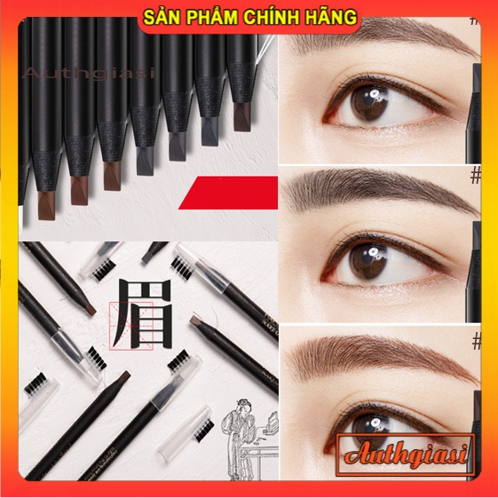 Chì xé kẻ mày cứng xịn chống nước gảy phẩy sợi Haozhuang Make Up Milano Eyebrow Pencil