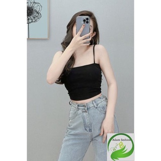 Áo thun nữ , áo crotop 2 dây nữ, áo 2 dây crotop chất cotton co giản 4 chiều Dvin_fashion