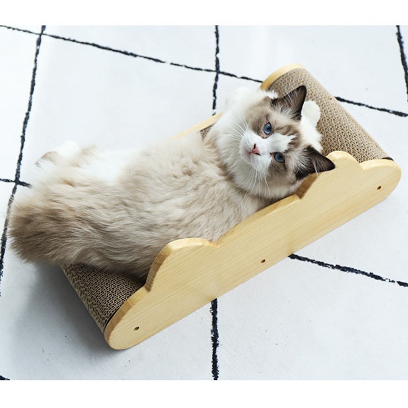 HamshMoc Giường gỗ 2 trong 1 cho mèo cưng