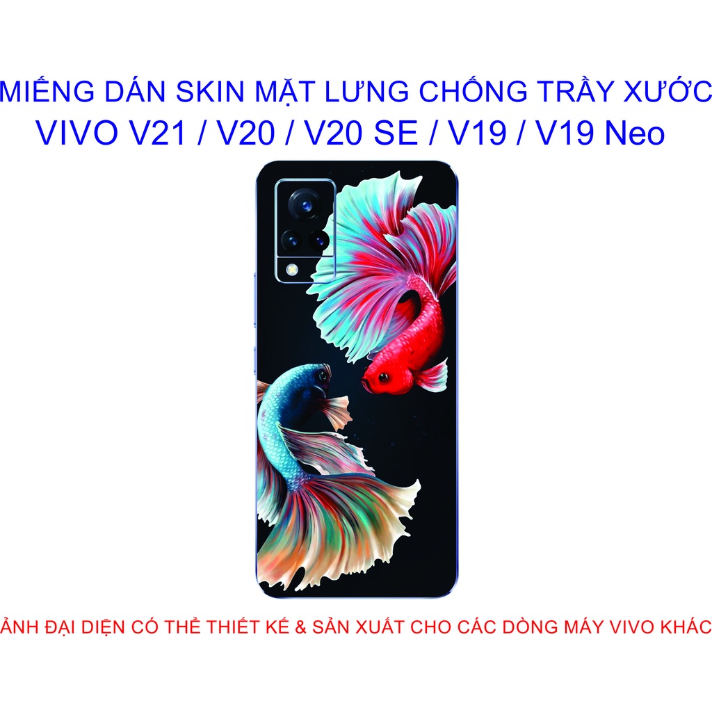 Miếng Dán Skin mặt lưng VIVO V21 / V20 / V20 SE / V19 / V19 Neo chống trầy xước