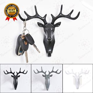 Móc treo áo khoác hình đầu hươu dán tường