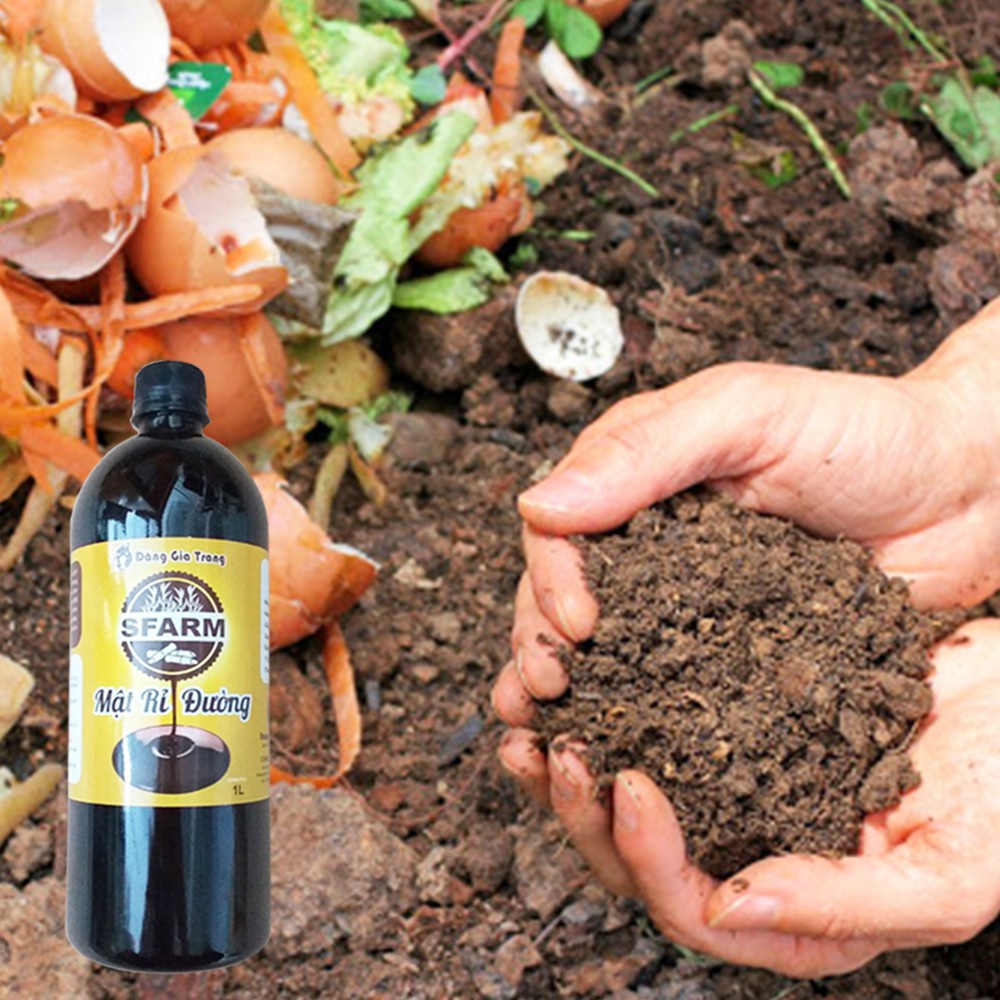 Mật Rỉ Đường SFARM 1 lít, dùng ủ phân bón hữu cơ - nuôi cấy vi sinh