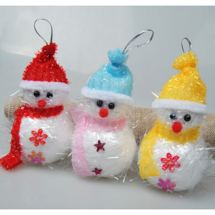 Phụ kiện trang trí noel Người tuyết cao 10cm MẪU A37