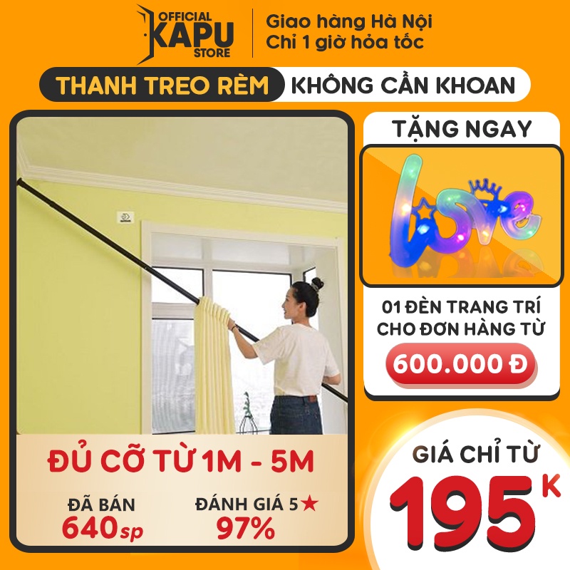 Thanh treo rèm không cần khoan có đủ kích cỡ theo yêu cầu, thanh treo đa năng bản to tốt nhất thị trường