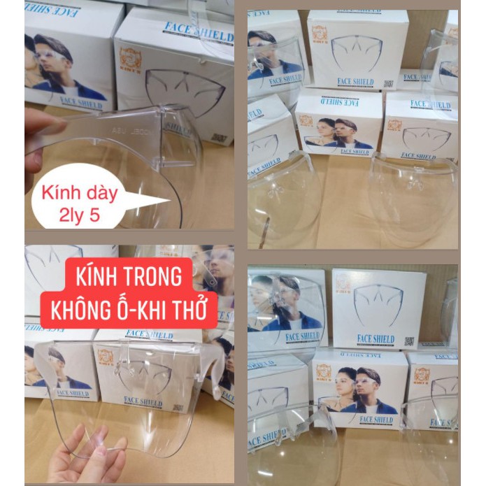 KÍNH BẢO HỘ KIẾNG MICA TRONG SUỐT KIN'S ( KHUÔNG MẶT)