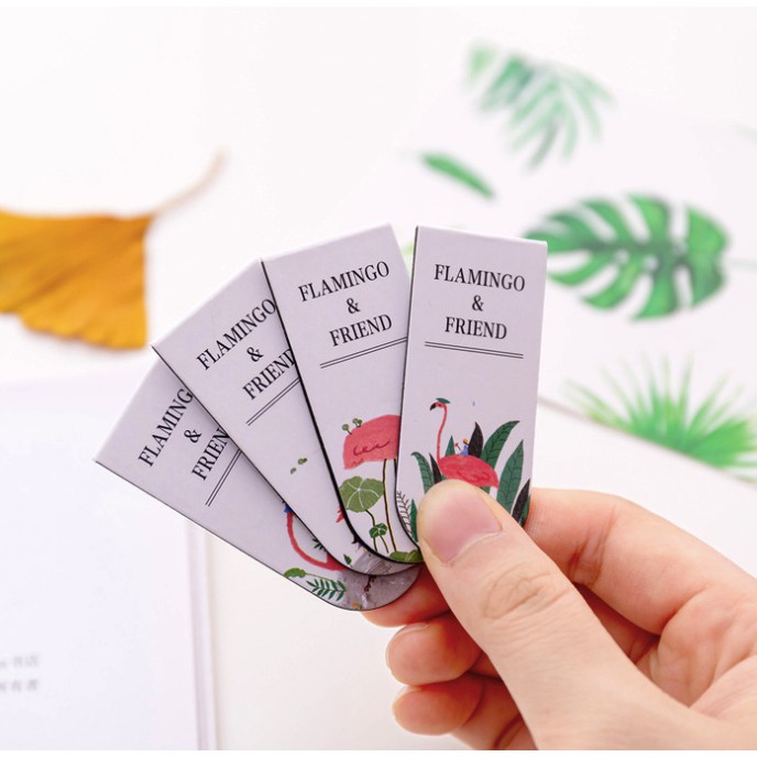 Bookmark Nam Châm/ Thanh Đánh Dấu Trang Sách Hoạ Tiết Hồng Hạc