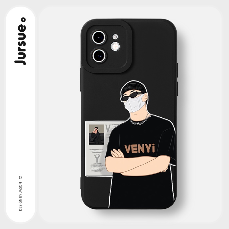 Ốp lưng JURSUE mềm hoạt hình cặp đôi dễ thương đẹp Cho iPhone 14 13 12 11 Pro Max SE 2020 X XR XS 8 7 ip 6S 6 Plus Y2330