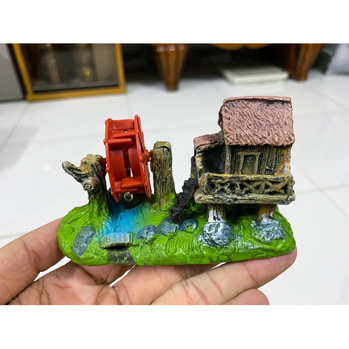 CẢNH NÚI BÁNH QUAY TRANG TRÍ HỒ CÁ NON BỘ 8X7X6CM