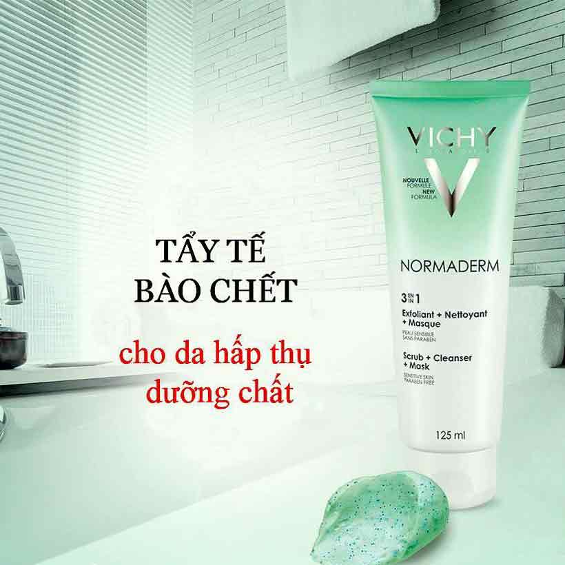 Tẩy tế bào chết Vichy Normaderm 3 trong 1 (125ml)