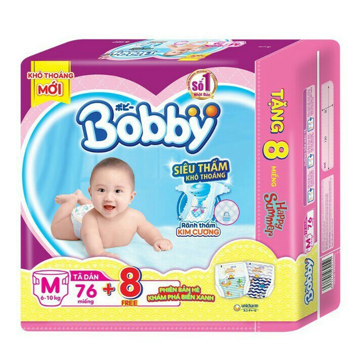 Tã - bỉm dán Bobby M76 (6-10kg)