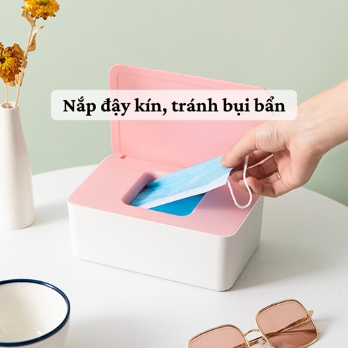 [TIỆN LỢI] Hộp đựng khẩu trang  Hộp đựng khăn giấy đa năng cao cấp chống bụi bẩn có nắp đậy an toàn vệ sinh