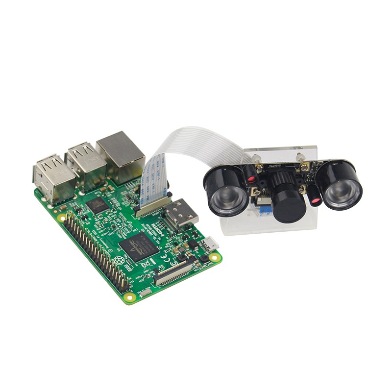 Camera Hồng Ngoại 5mp Kèm Giá Đỡ Cho Raspberry Pi 4b / 3b + / 3b / 2b 1080p