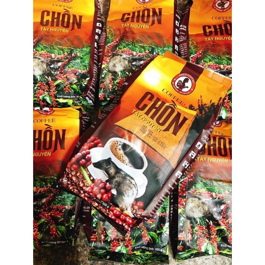 TÚI 500GR CÀ PHÊ CHỒN TÂY NGUYÊN PHA PHIN