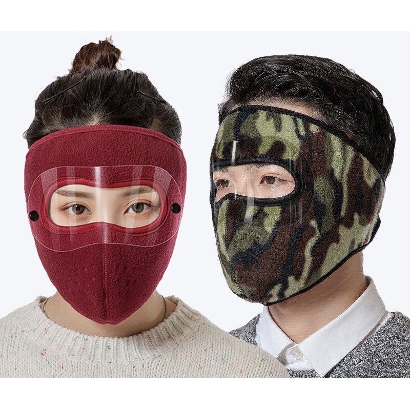 Khẩu trang ninja vải lót nỉ có kèm kính | BigBuy360 - bigbuy360.vn