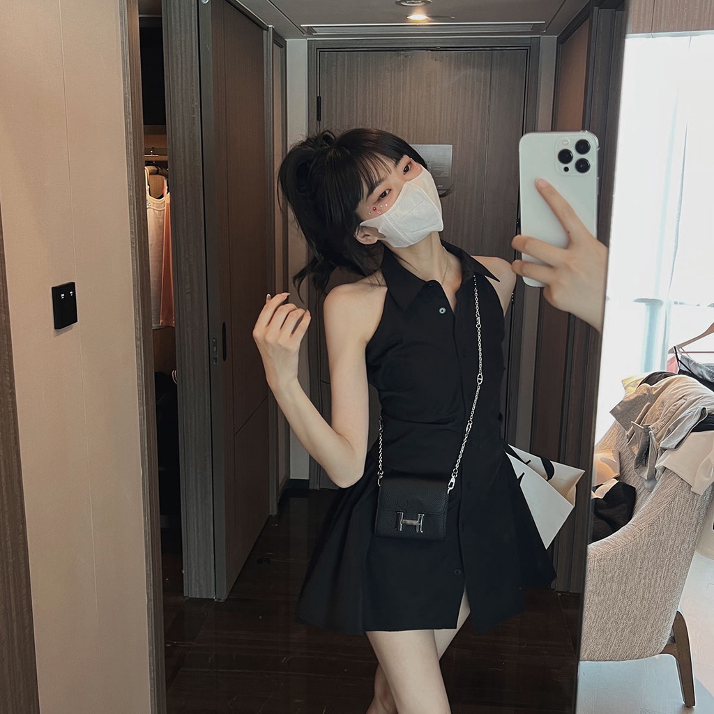 Đầm Sơ Mi Sát Nách Cổ Polo Thời Trang 2022