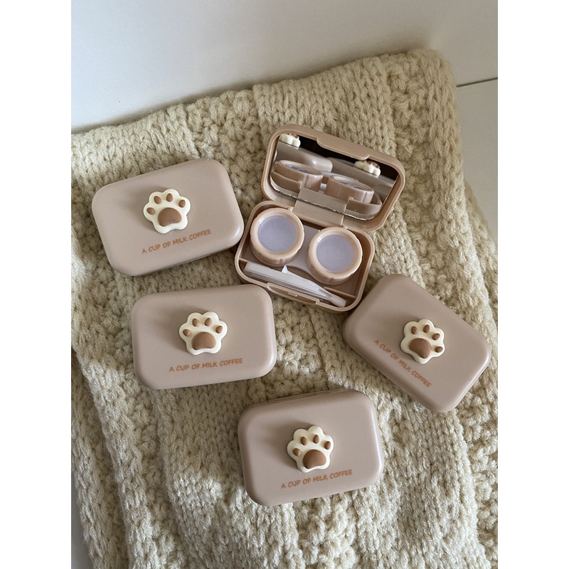 Khay Mini 3D Chân Meow Cute - Case Đựng Lens