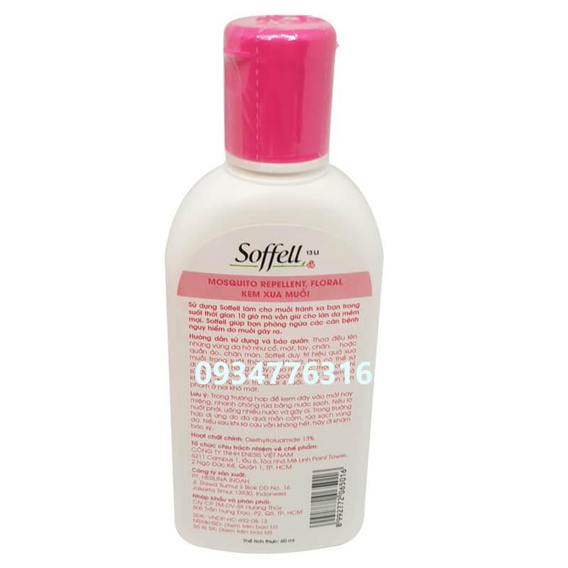 ✅ Kem xua muỗi  Soffell Hương Hoa 60ml